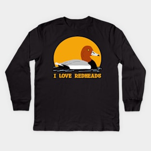 I Love Redheads Kids Long Sleeve T-Shirt